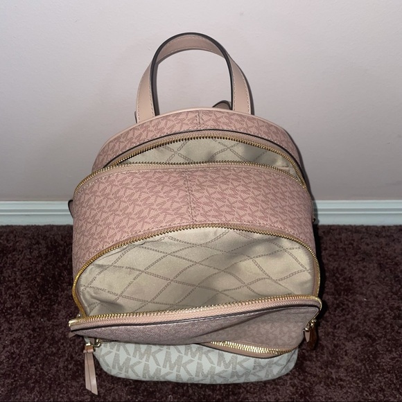 Michael Kors Pink Colorblock Logo Backback - Picture 8 of 8